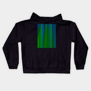 Flowing colors of blue and green Kids Hoodie